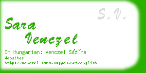 sara venczel business card